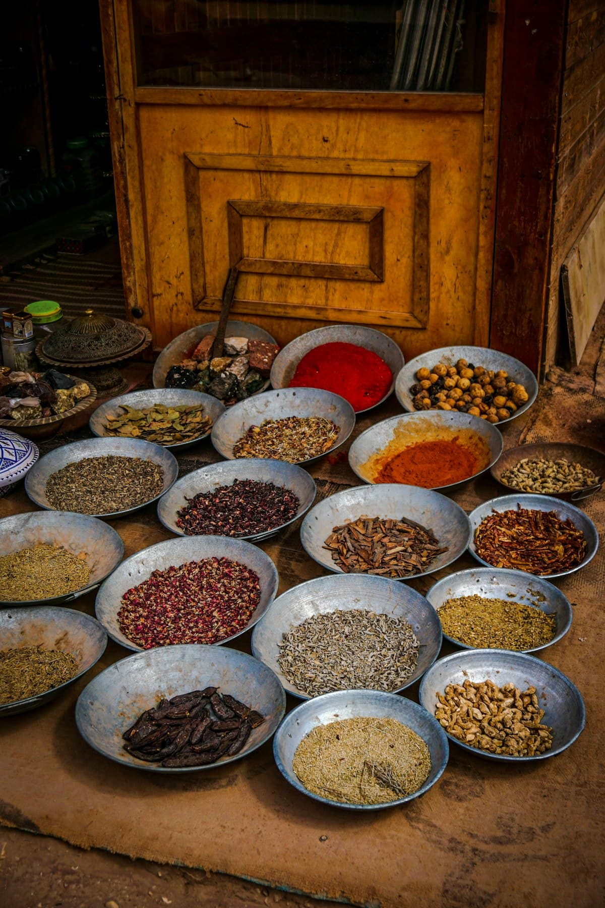 Arrangement of authentic Indian spices